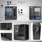 TECWARE NEXUS C BLACK TG ATX CASE  With (3X120MM) Fans