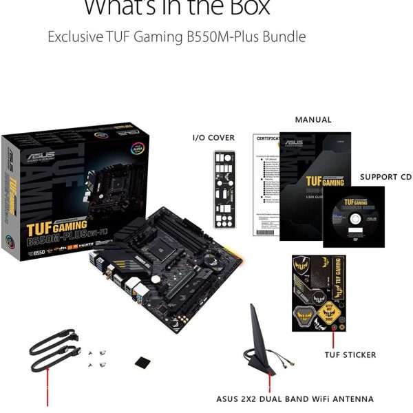 ASUS TUF Gaming B550M-PLUS WiFi 6 AMD micro ATX Motherboard PCIe 4.0