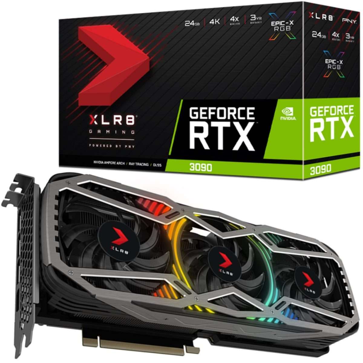 PNY  RTX 3090 24GB XLR8 Gaming REVEL EPIC-X RGB Triple Fan Edition - Image 1