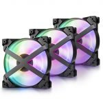 DeepCool MF120 GT Case Fans 3 Pcs A-RGB Lighting with unique X Shape front frame