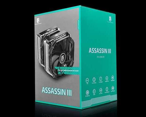 DEEPCOOL GamerStorm ASSASSIN III, 2x 140mm Fans, Dual Tower, Nickel-Plated Fins, 7x Heatpipes, Intel/AMD