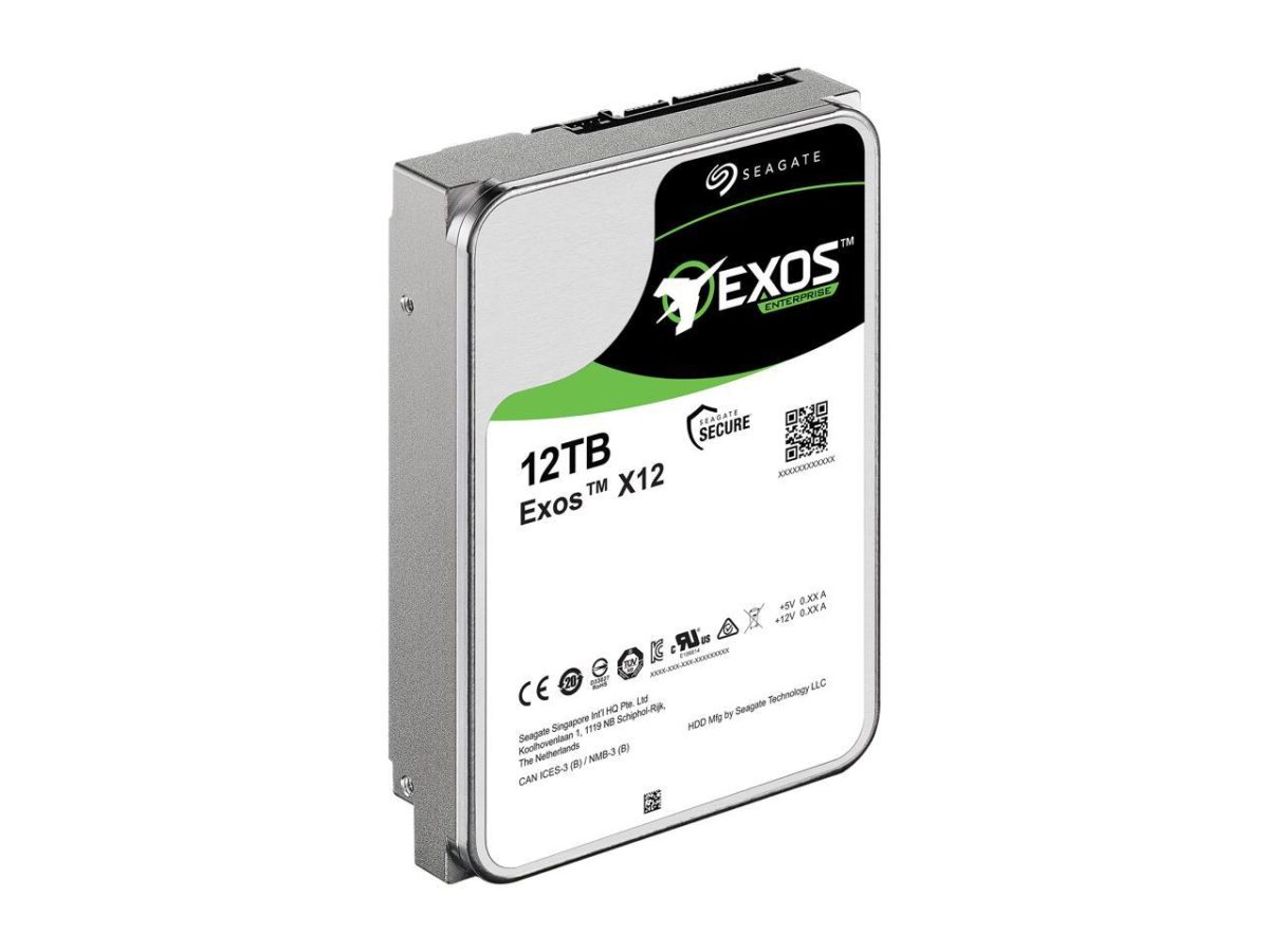 Seagate 12TB Exos X16 7200 rpm SATA III 3.5" Internal HDD - Image 1