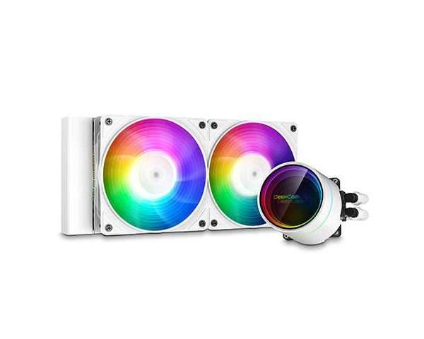 DeepCool CASTLE 240EX A-RGB WH AIO liquid CPU cooler White color