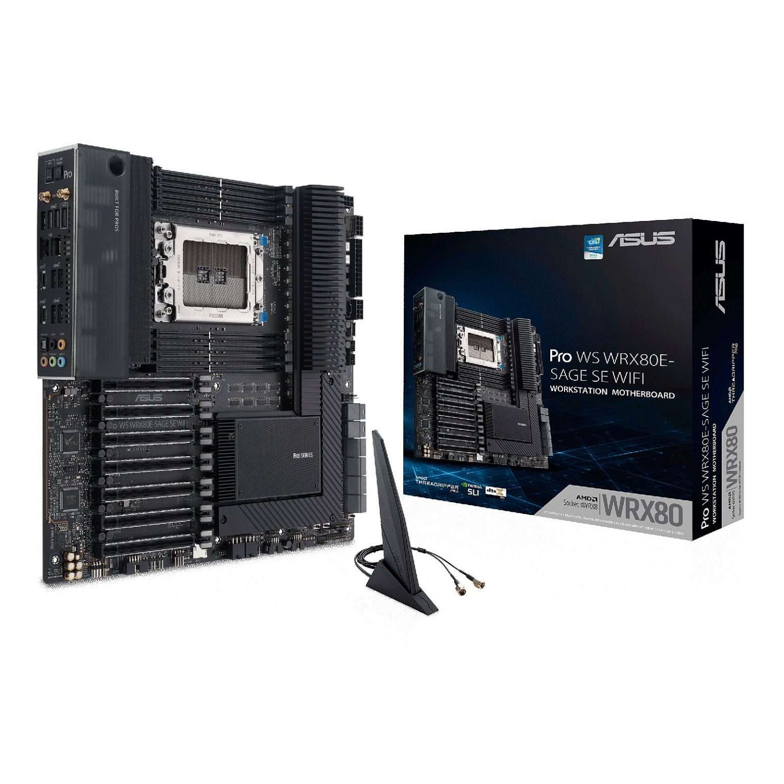 ASUS Pro WS WRX80E-SAGE SE WIFI  Motherboard extended ATX  Socket sWRX8  AMD WRX80 Chipset - Image 1