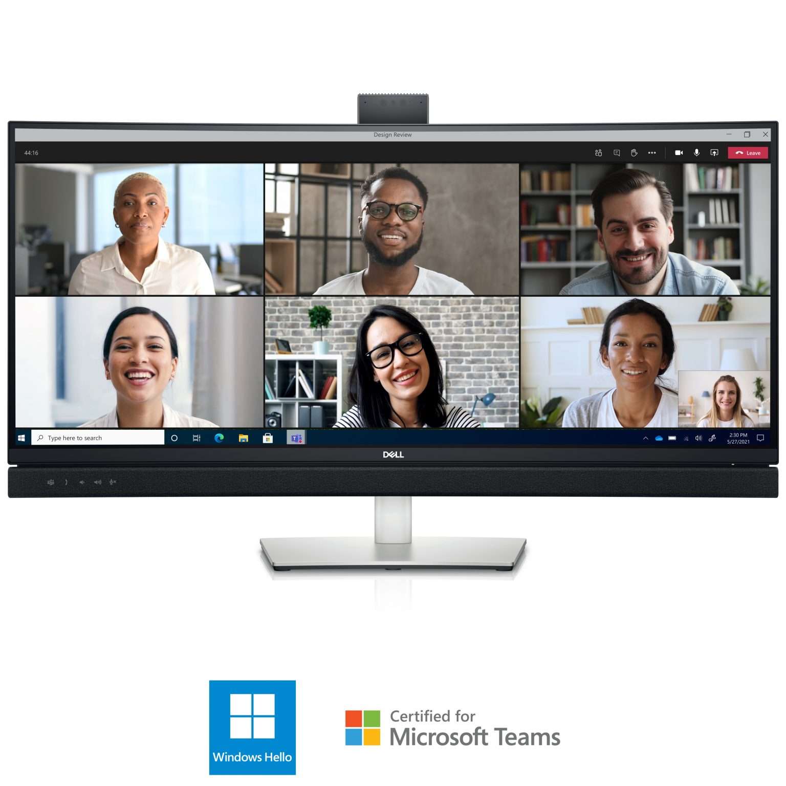 Dell 34 Curved Video Conferencing Monitor with Web Cam - Image 1