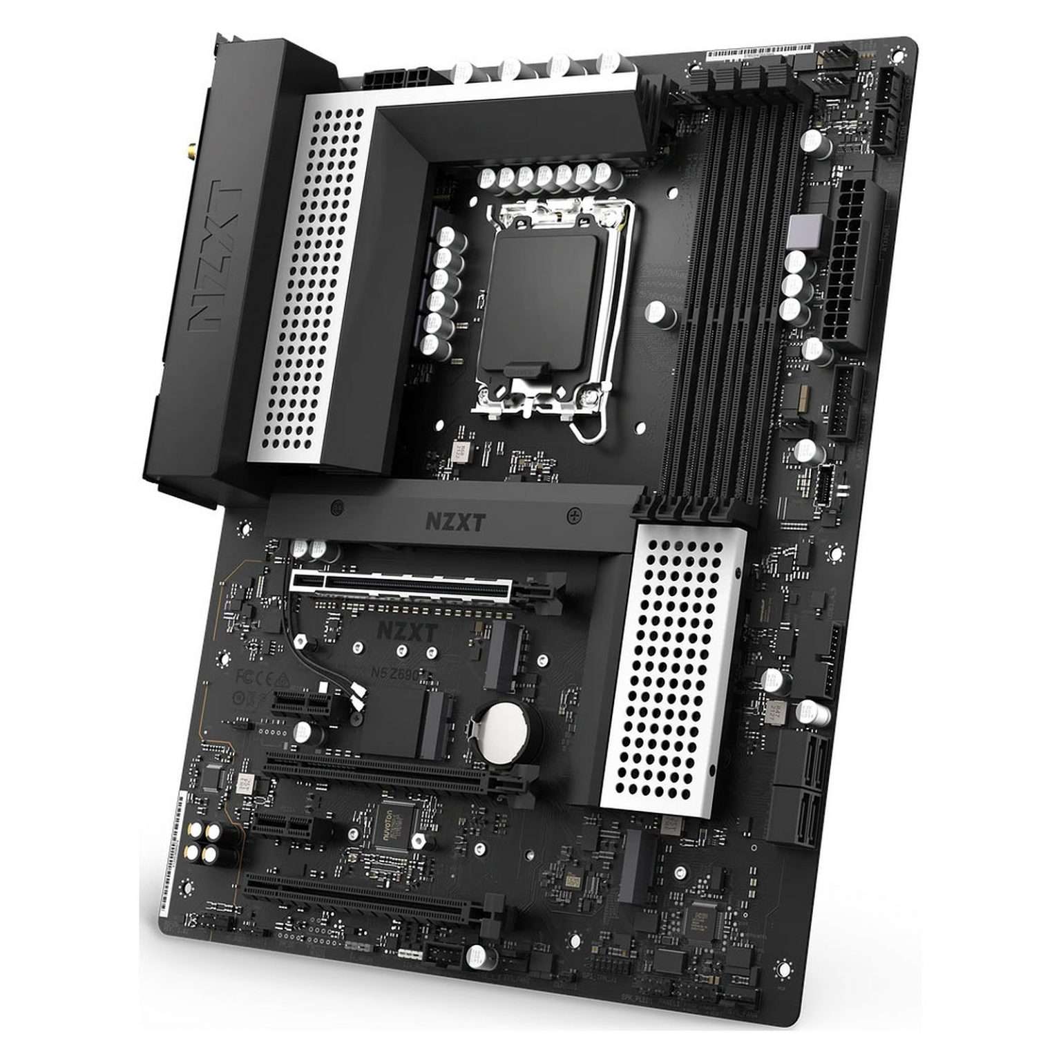 NZXT N5 Z690-White ATX Motherboard 4x DDR4 - Wi-Fi 6E-Bluetooth 5.2 -LAN 2.5 GbE - Image 4