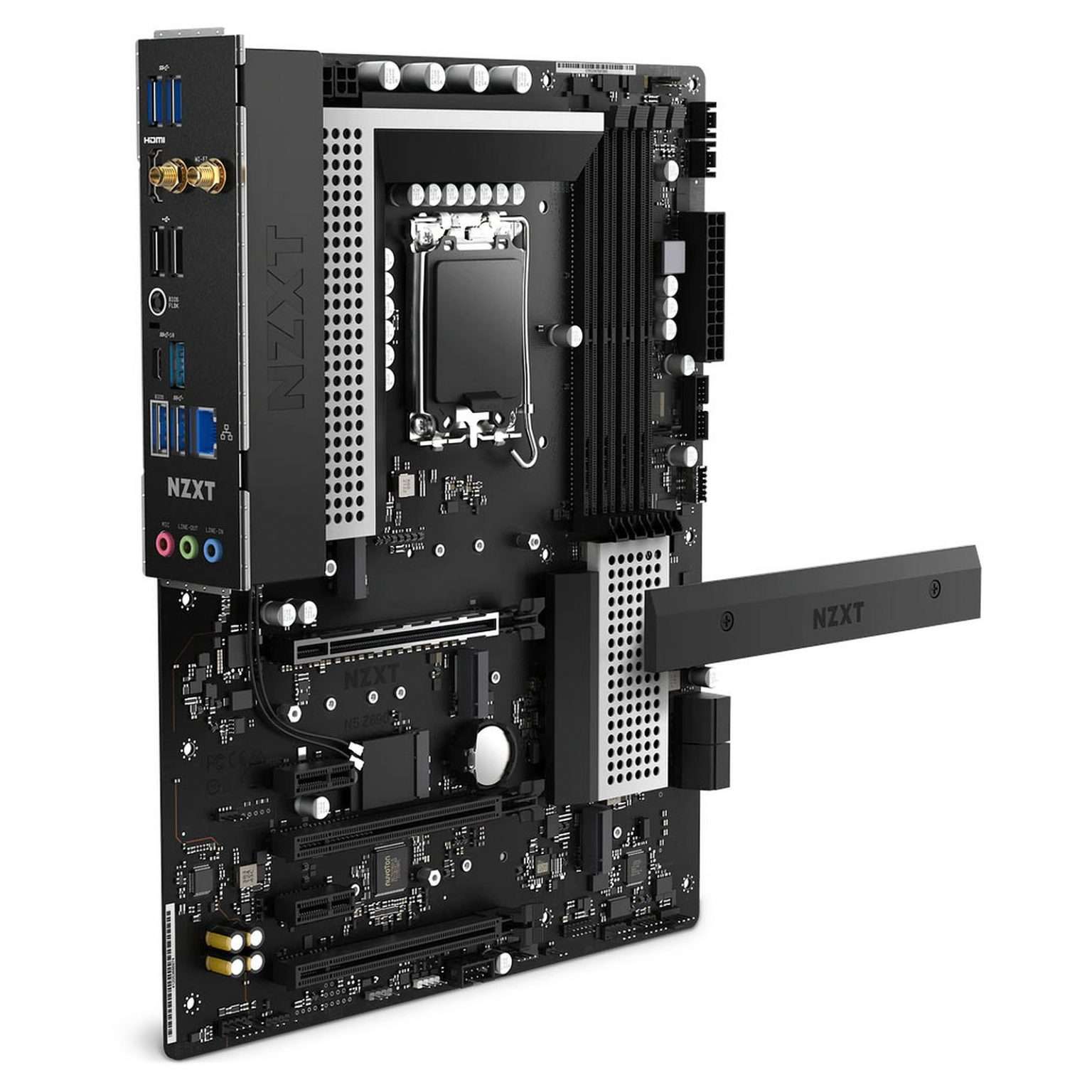 NZXT N5 Z690-White ATX Motherboard 4x DDR4 - Wi-Fi 6E-Bluetooth 5.2 -LAN 2.5 GbE - Image 3