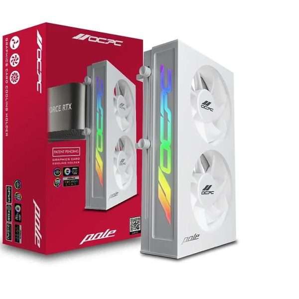 OCPC POLE P1 ARGB GRAPHICS CARD COOLING HOLDER White