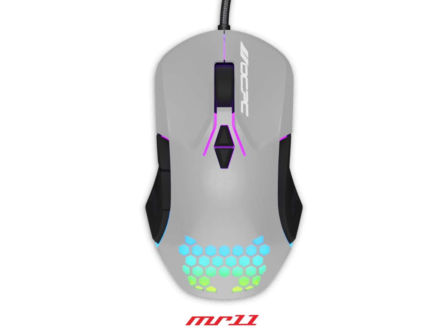 OCPC MR 11 WIRED GAMING MOUSE 7200DPI GRAY - Image 1