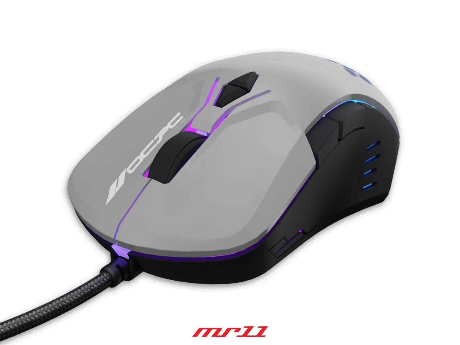 OCPC MR 11 WIRED GAMING MOUSE 7200DPI GRAY - Image 2