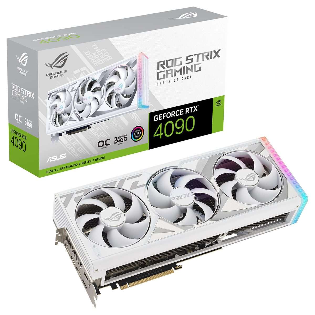 ASUS ROG Strix GeForce RTX 4090 White OC Edition 24GB Graphics Card - Image 1