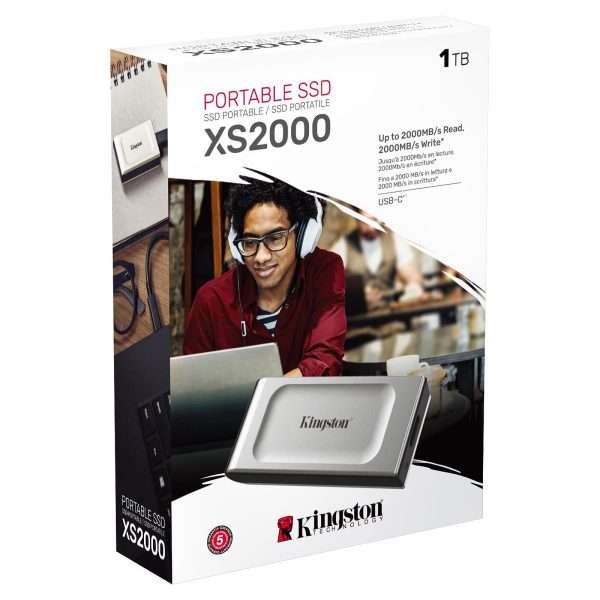 Kingston 1TB XS2000 USB 3.2 Gen 2x2 External SSD up to 2,000 MB/s