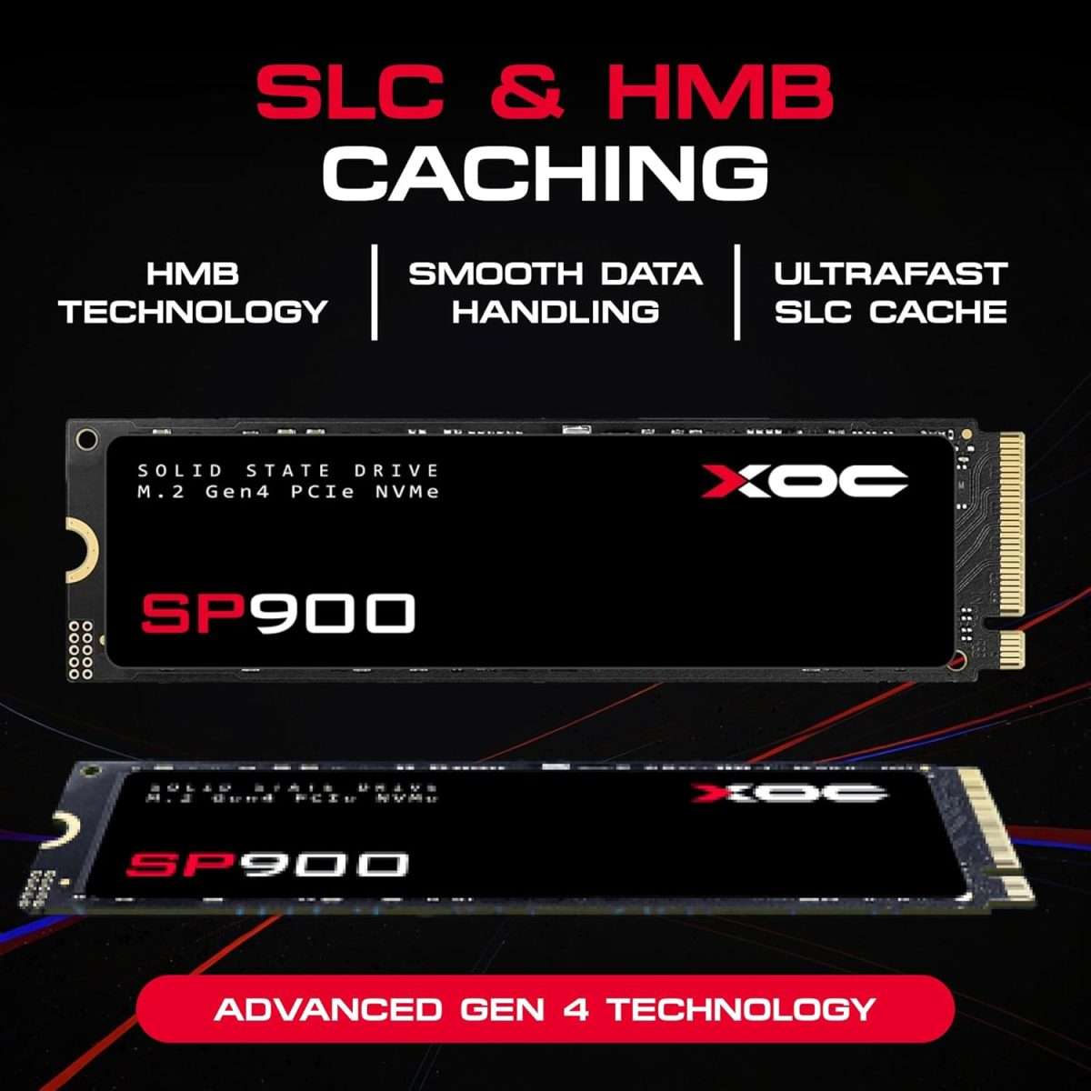 XOC SP900 1TB Gen4 NVMe SSD Up to 7500MB/s Read, 6500MB/s Write – Ultra-Fast SSD - Image 2