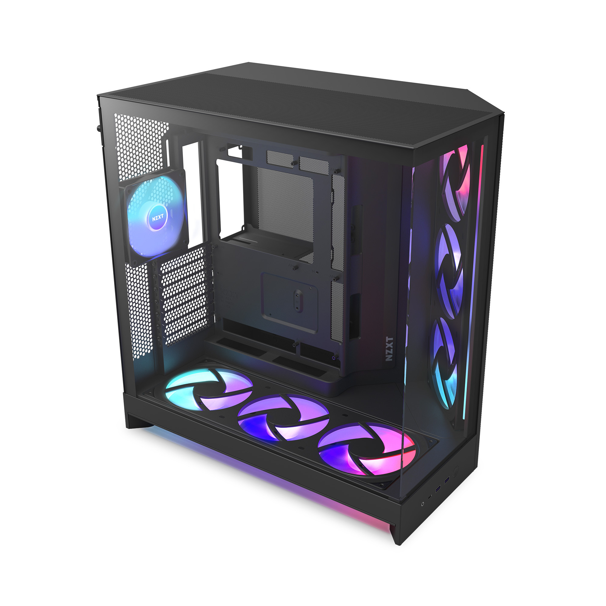 NZXT H9 Flow RGB+ – Large Dual-Chamber Mid-Tower ATX Airflow Case -Black Edition PC Components Bigbyte Nepal
