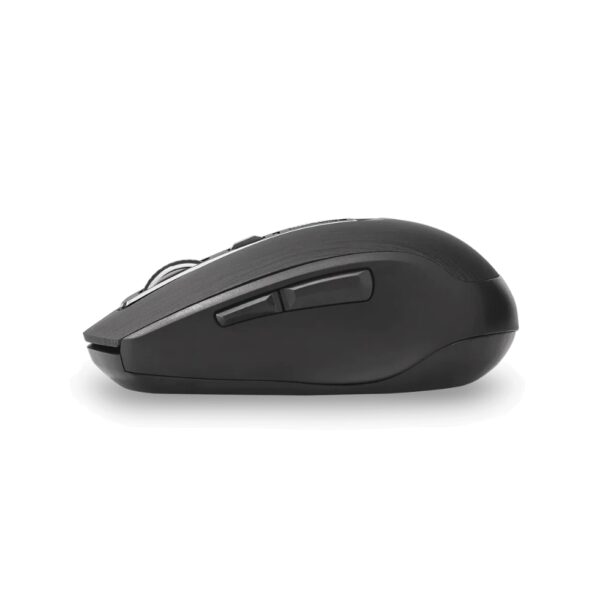 Black Bluetooth wireless mouse with ergonomic body