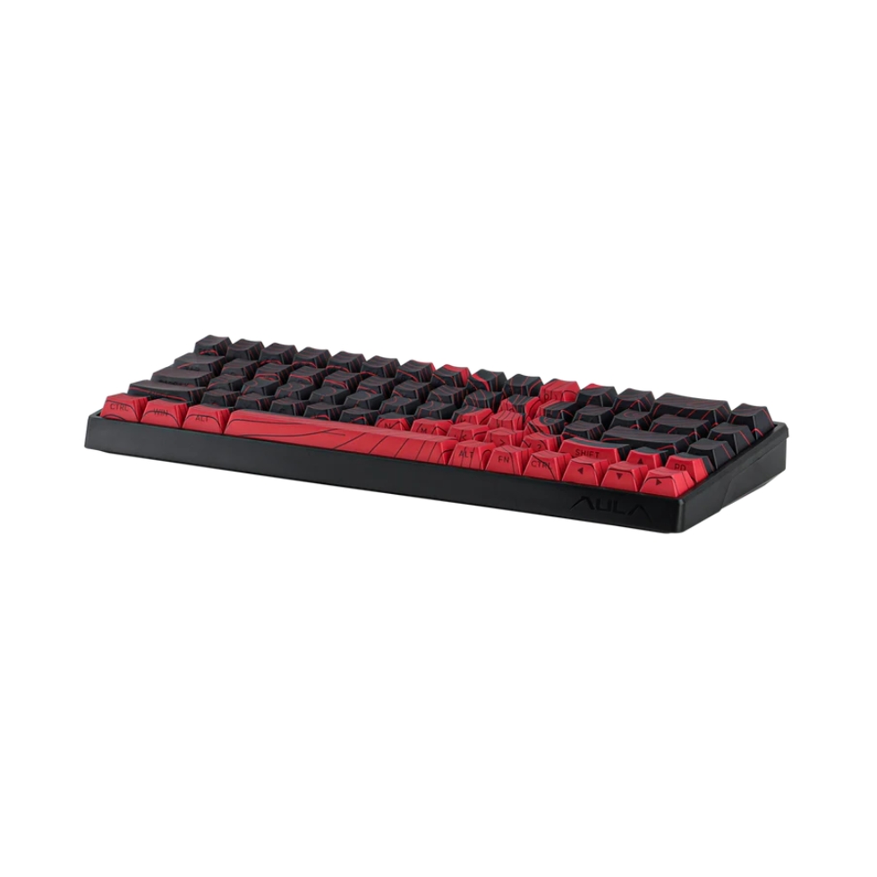 Sleek Black Red Aula Win68 keyboard for gaming and work