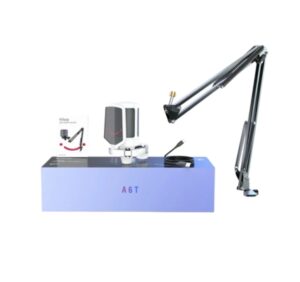 Fifine A6TW RGB mic featuring modern design and clear sound capture