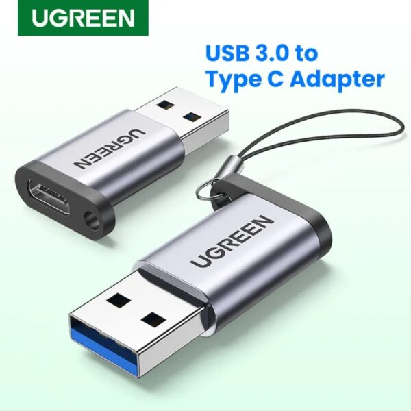 Compact UGREEN USB 3.0 A to USB-C 3.1 converter designed for connecting Type-C devices to USB-A ports.