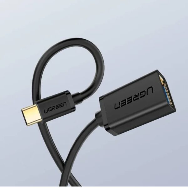 USB-C to USB 3.0 A female adapter cable enabling keyboards, flash drives, and peripherals to connect to Type-C ports.