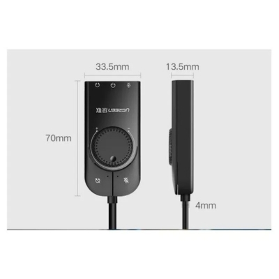 UGREEN USB-A external stereo sound adapter 40964, perfect for enhancing audio quality on desktops and laptops.