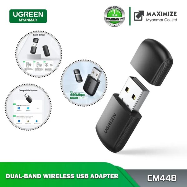 UGREEN CM448 Dual-Band Wireless USB Adapter