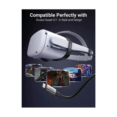 High-speed 5Gbps USB-C cable with 60W power for seamless VR gaming and extended device usage