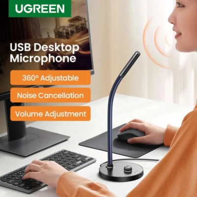 USB microphone designed for PCs and laptops, delivering crisp audio for meetings, streaming, and content creation