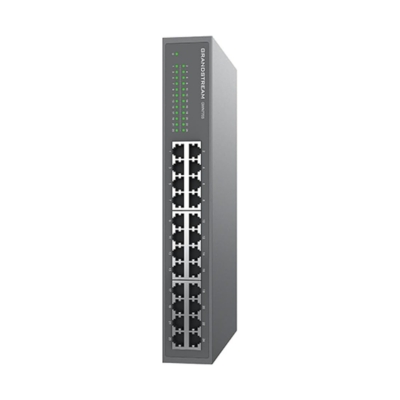 Grandstream GWN7703 unmanaged 24-port Gigabit Ethernet switch providing reliable wired connectivity for small to medium networks without configuration.