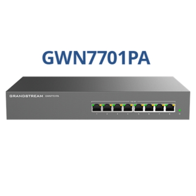 GRANDSTREAM Unmanaged 8-Port Full PoE Switch | GWN7701PA, 8x PoE, GigE GRANDSTREAM Unmanaged 8-Port Full PoE Switch