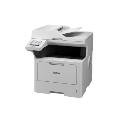 Brother DCP-L5510DW professional mono laser printer with 48 PPM speed, duplex printing, wireless and Gigabit Ethernet connectivity, 8.9cm color touchscreen, 50-sheet ADF, and 6,000-page toner