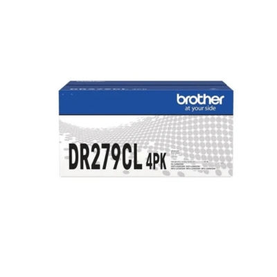 Brother DR-279CL drum unit set including cyan, magenta, yellow, and black drums with a yield of up to 20,000 pages each.