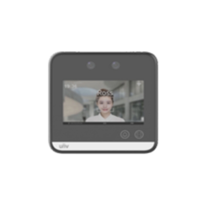 UNIVIEW OET-542B-H-W-R 4″ face recognition device provides accurate biometric authentication for secure entry control.