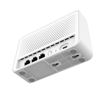 GRANDSTREAM GWN7062E AX3000 Wi-Fi 6 router with 2x2 MIMO, featuring three Gigabit Ethernet LAN/WAN ports for fast and flexible connectivity.