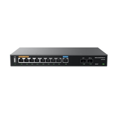 GRANDSTREAM GWN7003 enterprise multi-WAN VPN router featuring 9 Gigabit Ethernet ports and 2 SFP slots for high-speed secure network connectivity.