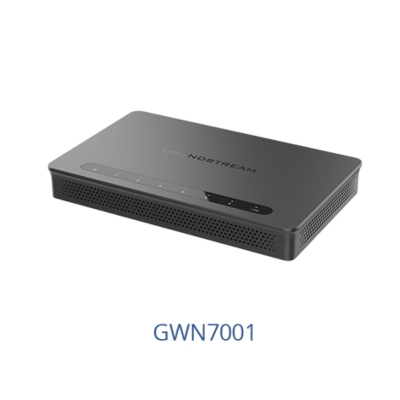 Grandstream GWN7001 enterprise VPN router with 6 Gigabit ports, multi-WAN support, and advanced routing features for secure and scalable networks.