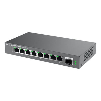 Grandstream GWN7701M unmanaged 2.5G Multi-Gig switch with 8x 2.5 GigE ports and 1x SFP+ for high-speed network expansion.