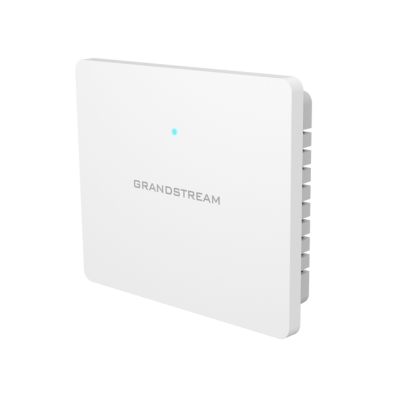 Grandstream 2x2 802.11ac Wave-2 Wi-Fi 5 access point with integrated Ethernet switch, 4 GigE ports, and 2 PoE output ports for high-speed network connectivity.