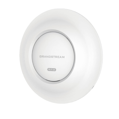Grandstream GWN7665 2x2 Wi-Fi 6E access point with AX5400 speeds, 1xGigE port, and 802.11ax technology for high-performance wireless networks.