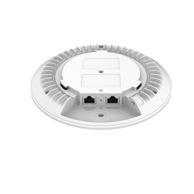 Grandstream GWN7672 tri-band Wi-Fi 7 indoor access point featuring 2x2x2 MIMO, 1x2.5GigE, and 1x10G ports for ultra-fast enterprise wireless networks.