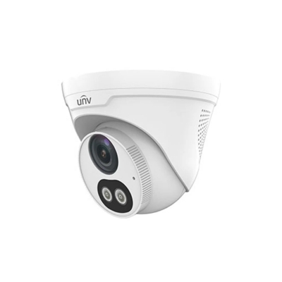 UNV IPC3612LE-ADF28KC-WL 2MP Color Hunter dome camera with 1080P video, SD card slot, built-in mic and speaker, 30m Smart IR, and IP67 weatherproof housing.