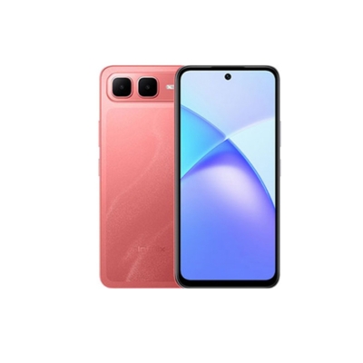 Front view of the Infinix Smart 10 Plus smartphone featuring a 6.67-inch HD+ display with 120Hz refresh rate, 4GB RAM, and 128GB internal storage.