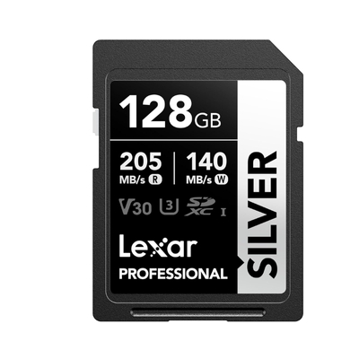 Lexar LSDSILV128G-BNNNG Professional Silver SD Card