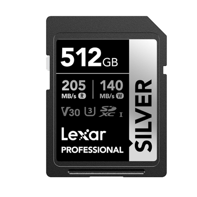 Lexar LSDSILV512G-BNNNG Professional Silver SD Card 