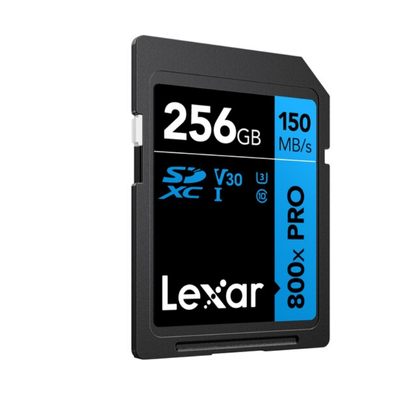 Lexar LSD0800P256G-BNNNG 256GB SD card offering reliable, high-speed storage for professional workflows.