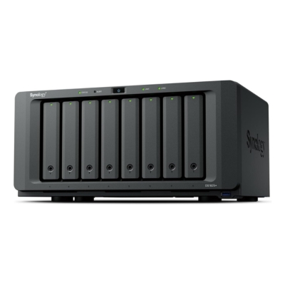 Synology DiskStation DS1825+ 8-bay NAS with M.2 slots and expansion, offering scalable, high-speed storage and efficient file management for home or office networks.