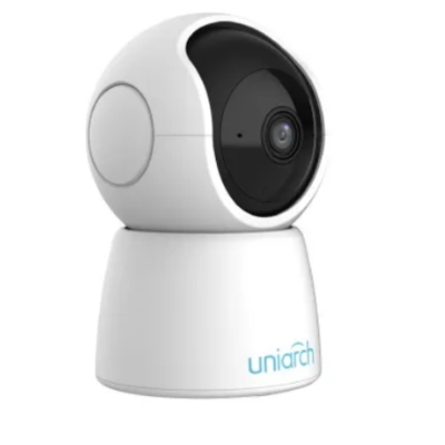 UNIARCH Smart LAN surveillance camera model Uho-S2E-M3 offering clear 3MP video resolution, AI-based automatic tracking, and two-way audio support