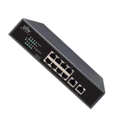 UNIVIEW 8-Port Gigabit PoE Switch 130W NSW2010-10GT-POE-IN for powering multiple IP cameras and network devices