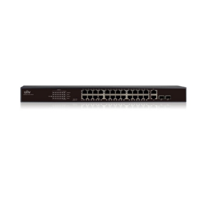 UNIVIEW managed 24-port PoE Ethernet switch delivering 400W power for high-density surveillance networks