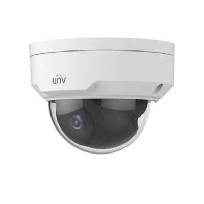 UNV 2MP Color Hunter dome camera IPC322LB-DSF28K-G with built-in microphone, 1080P full HD video, Smart IR up to 30 meters, and IP67 weatherproof design