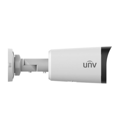UNV 4MP Varifocal Bullet Camera delivering sharp 4MP imaging, built-in microphone, Smart IR night vision up to 50m, WDR support, and IP67 weatherproof protection.